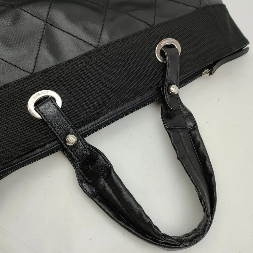 Chanel Paris Biarritz MM Coated Canvas Tote Bag - Picture 6 of 9